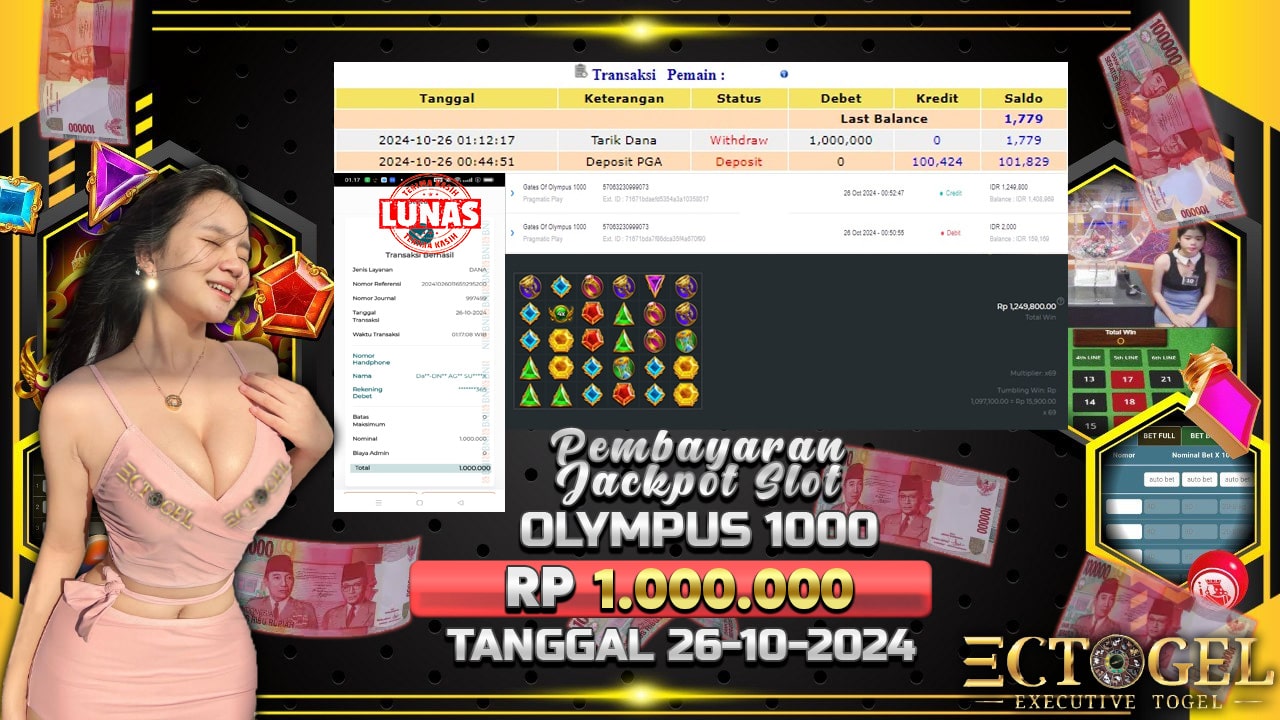 BUKTI JACKPOT SLOT GATES OF OLYMPUS 1000 TERPERCAYA DI INDONESIA TGL 26-10-2024