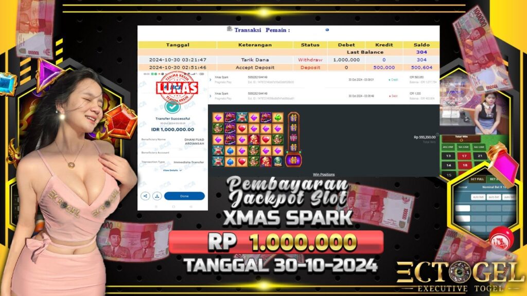 BUKTI JACKPOT SLOT XMAS SPARK TERPERCAYA DI INDONESIA TGL 30-10-2024