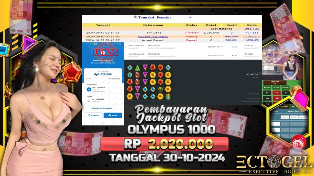 BUKTI JACKPOT SLOT GATES OF OLYMPUS 1000 TERPERCAYA DI INDONESIA TGL 30-10-2024