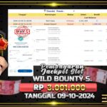 BUKTI JACKPOT SLOT WILD BOUNTY SHOWDOWN TERPERCAYA DI INDONESIA TGL 09-10-2024